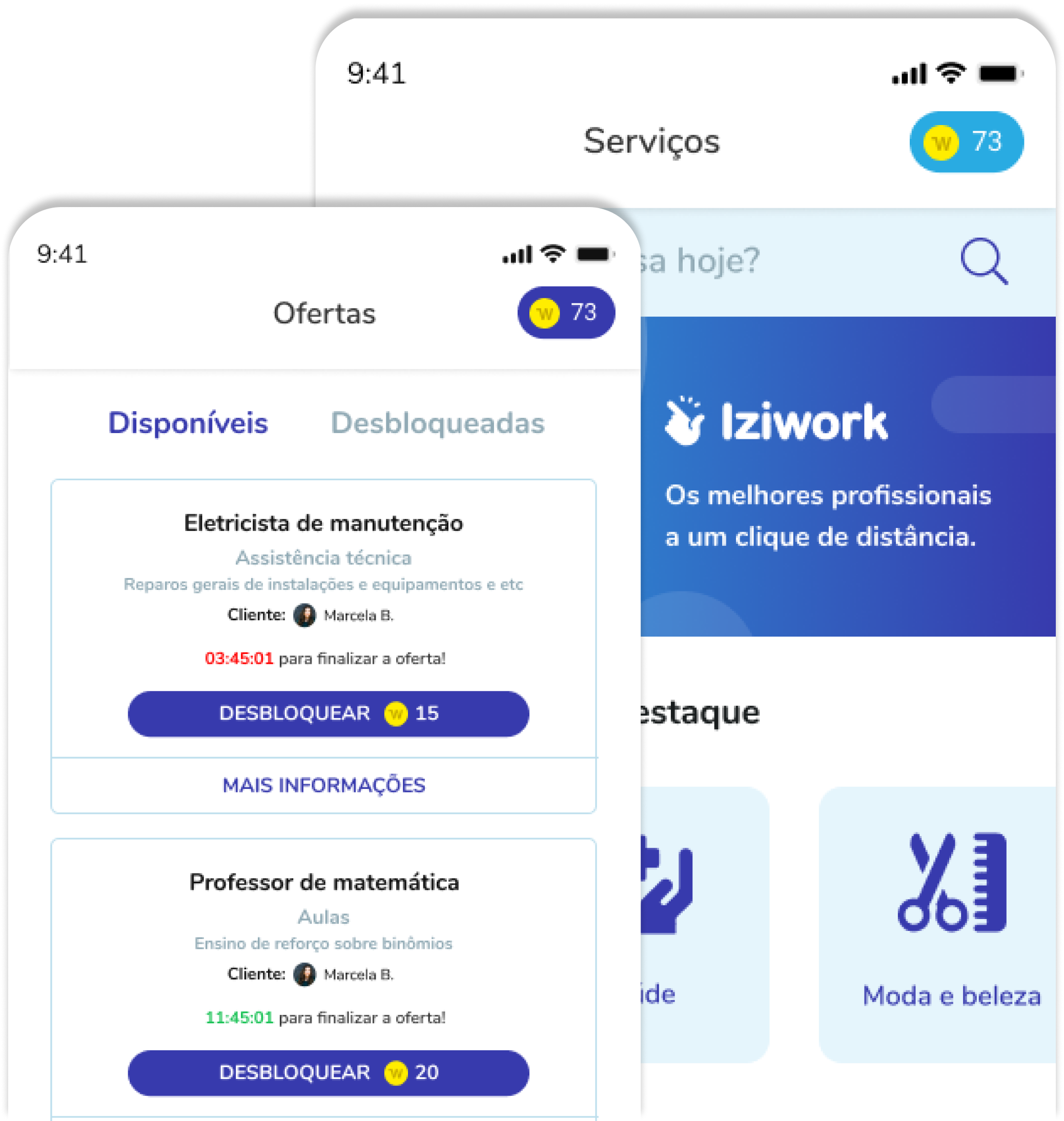 previsualização do aplicativo IZIW
